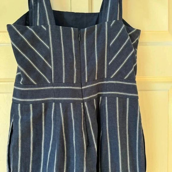 Rachel Roy Linen and Cotton Wide Leg Striped Jumpsuit Women’s size 4 - Picture 6 of 14